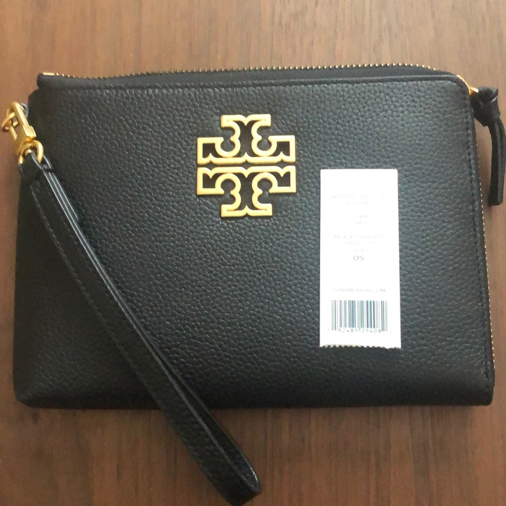 NWT Tory Burch Britten Large Zip Pouch